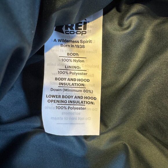 Hooded REI Coop Norseland Down Parka 2.0 Winter Car Coat Stone Blue Size 1X NWT - Picture 15 of 16